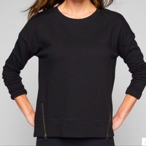 ATHLETA Cityscape Crewneck Sweatshirt with Zipper Detail